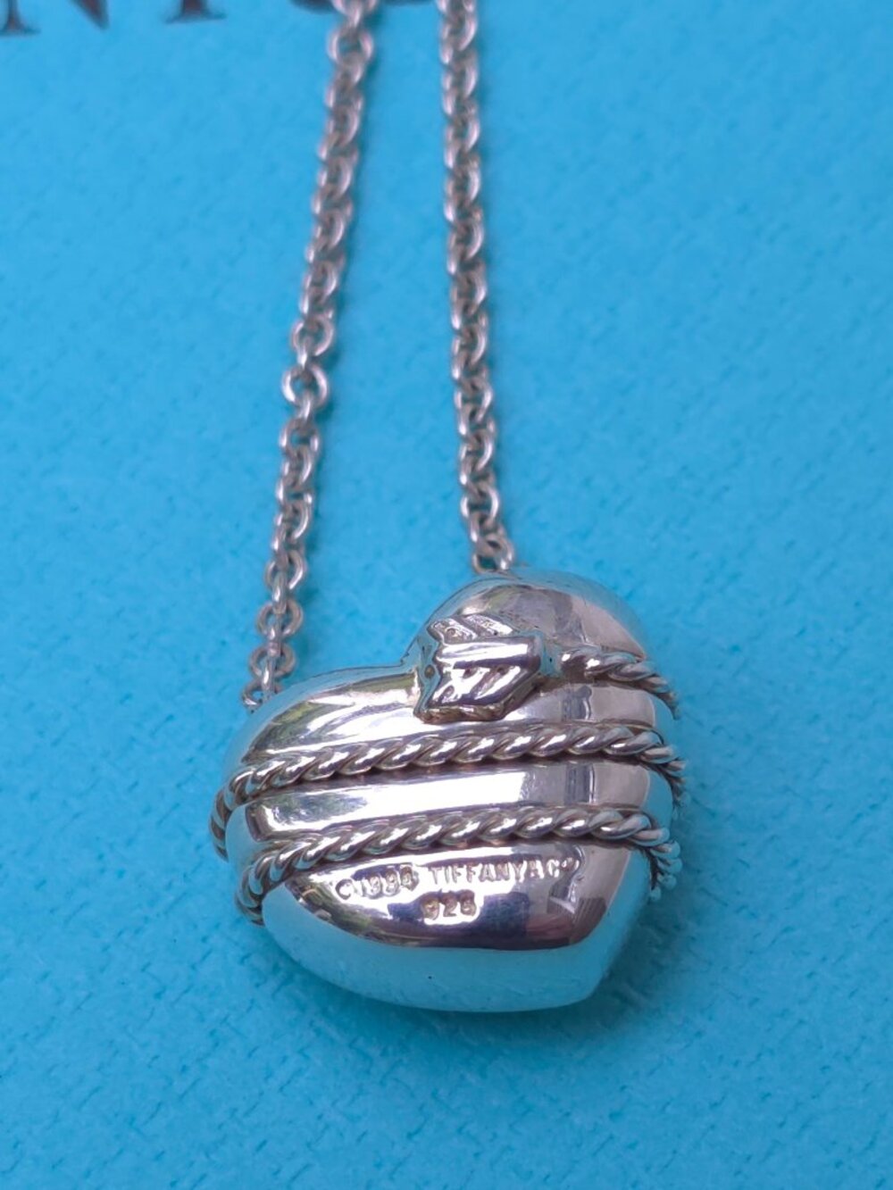 Authentic Tiffany & Co. Heart Arrow Pendant on 18" Chain - Picture 4 of 7
